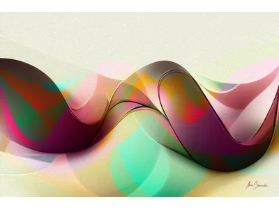 Wandbild und Fototapete mit einem abstrakten Motiv mit dem Titel Liegende Frau - Mathematische Abstraktion in der Max Steinwald Art Galerie