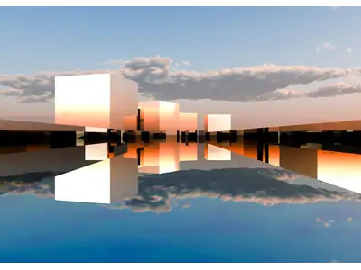 Wandbild und Fototapete mit einem Architekturmotiv mit dem Titel Architektur Konzept Q-City 9 in der Max Steinwald Art Galerie