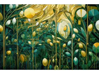 Wandbild und Fototapete mit einem schönen Blumenmotiv mit dem Titel Wiesen Symphonie - Das flüstern der Halme in der Max Steinwald Art Galerie