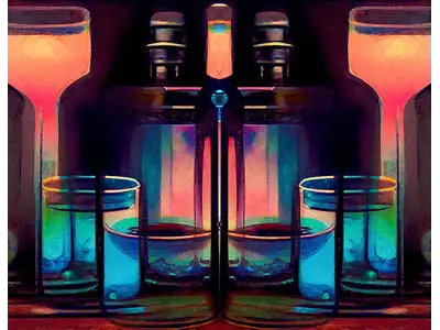 Wandbild und Fototapete mit einem dekorativen Motiv mit dem Titel Es ist Cocktail Zeit in der Max Steinwald Art Galerie