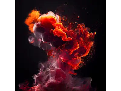Wandbild und Fototapete mit einem dekorativen Motiv mit dem Titel Feuer und Rauch in der Max Steinwald Art Galerie