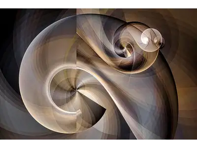 Wandbild und Fototapete mit einem dekorativen Motiv mit dem Titel Nautilus Muschel - Fibonacci-Folge in der Max Steinwald Art Galerie