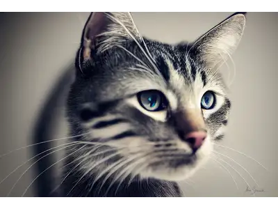 Tier Motiv für Wandbild Fototapete mit dem Titel Hauskatze - ein Porträt